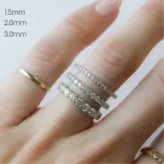 American Jewelry American Classic Straight Stackable Diamond Band