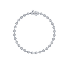Lafonn Lafonn Sterling Silver 3.30ctw Simulated Diamond Bezel Strand Bracelet (6.8")