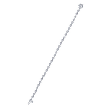Lafonn Lafonn Sterling Silver 3.30ctw Simulated Diamond Bezel Strand Bracelet (6.8")