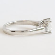 American Jewelry Platinum 1.25ctw (1.00 I/VS1 GIA Ctr) Princess Cut Diamond 3 Stone Engagement Ring