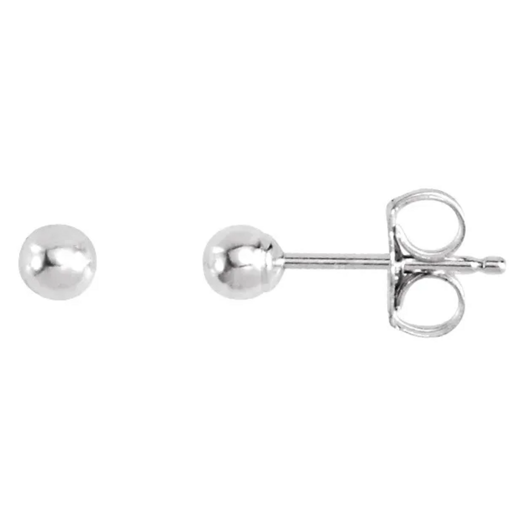 American Jewelry Sterling Silver 3mm Ball Stud Earrings