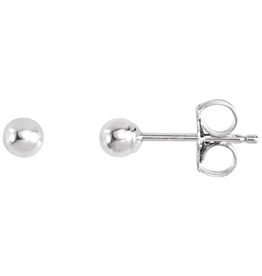American Jewelry Sterling Silver 3mm Ball Stud Earrings