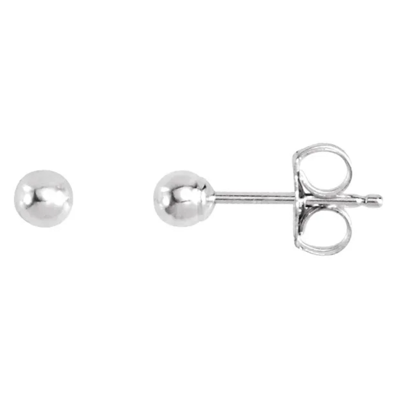 American Jewelry Sterling Silver 3mm Ball Stud Earrings