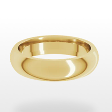 American Jewelry 14k Yellow Gold 5mm Comfort Fit Wedding Band (Size 9)