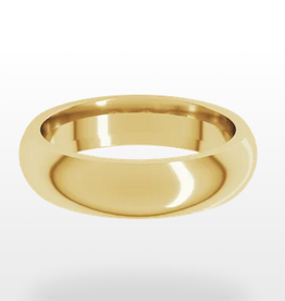 American Jewelry 14k Yellow Gold 5mm Comfort Fit Wedding Band (Size 9)