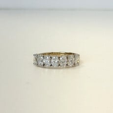 American Jewelry 14k Yellow Gold 1.99ctw FG/VS Oval Lab Grown Diamond Wedding Band (Size 7.5)