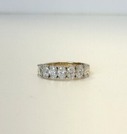 American Jewelry 14k Yellow Gold 1.99ctw FG/VS Oval Lab Grown Diamond Wedding Band (Size 7.5)