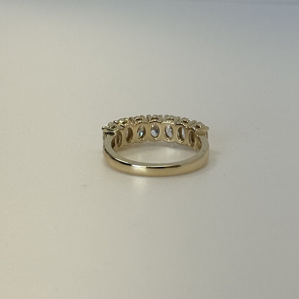 American Jewelry 14k Yellow Gold 1.99ctw FG/VS Oval Lab Grown Diamond Wedding Band (Size 7.5)