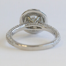 American Jewelry 14k White Gold Gold 2.82ctw (1.67 L/VS2 Ctr) Round Diamond Pave Halo Engagement Ring