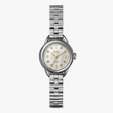 Shinola Shinola Runabout 25mm MOP Diamond Dial Silver Bracelet