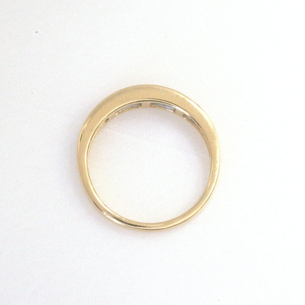 American Jewelry 14k Yellow Gold 3/4ctw Princess Cut Channel Set Diamond Band (Size 6.5)