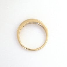 American Jewelry 14k Yellow Gold 3/4ctw Princess Cut Channel Set Diamond Band (Size 6.5)