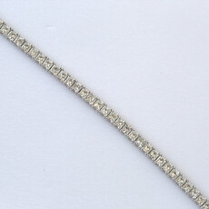 14k White Gold 8.35ctw GH/SI Princess Cut Diamond Tennis Bracelet (7")