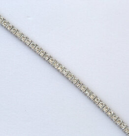 14k White Gold 8.35ctw GH/SI Princess Cut Diamond Tennis Bracelet (7")