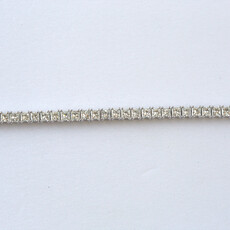 14k White Gold 8.35ctw GH/SI Princess Cut Diamond Tennis Bracelet (7")