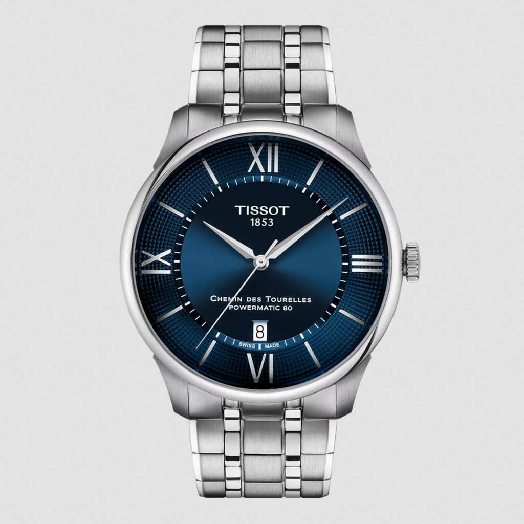 Tissot Tissot Chemin Des Tourelles 42mm Blue Sunray Dial Men's Watch