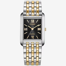 Citizen Citizen Two-Tone  Eco-Drive Classic Mens Watch w/ Black Dial
