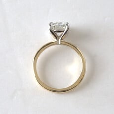 14k Two Tone 2.54ct F/SI2 GIA Round Brilliant Diamond Solitaire Engagement Ring Size 7
