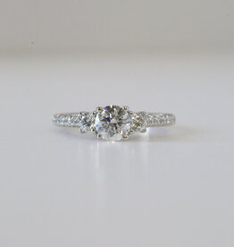 American Jewelry 14k White Gold 1.12ctw (.70ct F/G-SI3) 3-Stone Accented Diamond Engagement Ring (Size 5)