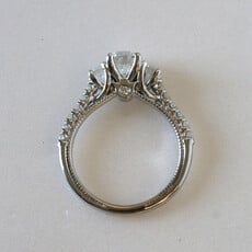 American Jewelry 14k White Gold 1.12ctw (.70ct F/G-SI3) 3-Stone Accented Diamond Engagement Ring (Size 5)