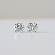 American Jewelry 14k White Gold 2.09ctw (I/I1) Diamond Martini Set Stud Earrings