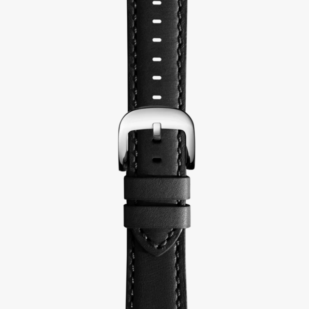 Shinola Shinola 24mm Black Leather Watch Strap