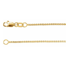 American Jewelry 14k Yellow Gold 1mm Box Chain (24")