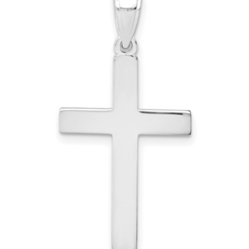 American Jewelry 14k White Gold Polished Cross Pendant