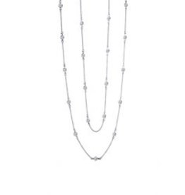 Lafonn 6 ctw Sterling Silver 24 Stone Station Necklace
