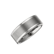 American Jewelry Tungsten 8mm Gents Wedding Band (size10)