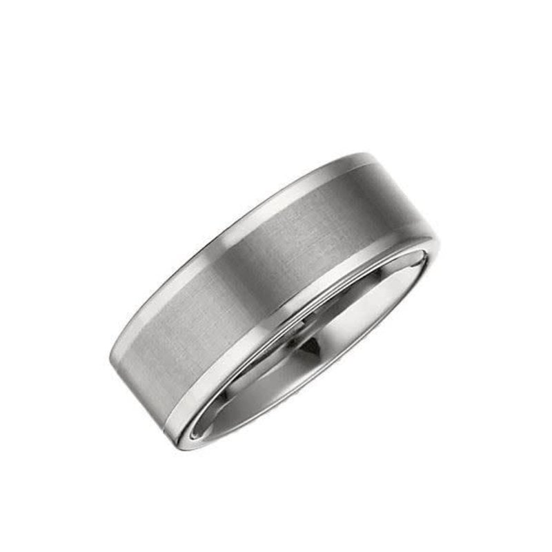 American Jewelry Tungsten 8mm Gents Wedding Band (size10)
