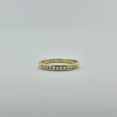 American Jewelry 14k Yellow Gold .22ct Dia Channel Set Wedding Band