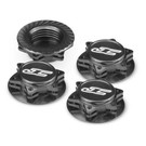 J Concepts JCO2451-2  Fin, 1/8th Serrated Light-Weight Wheel Nut, Black (4pc) 24512