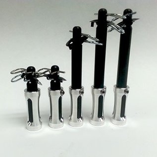 Hyperdrive GFR-1040 Clip-On Body Posts-Alum. Base/ Delrin Post- SILVER