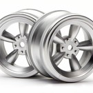 HPI HPI3815  Matte Chrome Vintage 5-Spoke Wheels 26mm (0mm Offset) (2) VTA