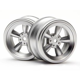 HPI HPI3815  Matte Chrome Vintage 5-Spoke Wheels 26mm (0mm Offset) (2) VTA