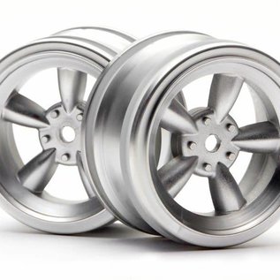 HPI HPI3815  Matte Chrome Vintage 5-Spoke Wheels 26mm (0mm Offset) (2) VTA