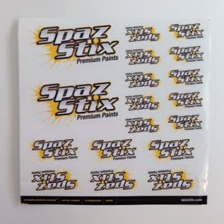 Spaz Stix SZXDECAL  Spaz Stix Sticker Decal Sheet