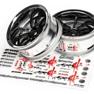 HPI HPI3288  Work XSA 02C Wheel, 26mm-9mm OffSet, Chrome/Black