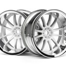 HPI HPI3285  Work XSA 02C Wheel, 26mm, Chrome/White, 9mm Offset (2pc)