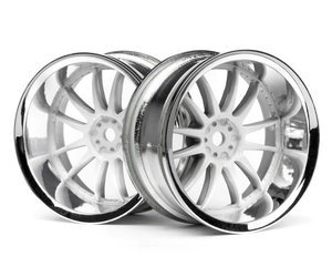 HPI3285 Work XSA 02C Wheel, 26mm, Chrome/White, 9mm Offset (2pc