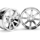 HPI HPI3300  Work Emotion XC8 Wheel, 26mm, Chrome, 3mm Offset