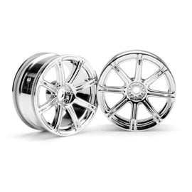 HPI HPI3300  Work Emotion XC8 Wheel, 26mm, Chrome, 3mm Offset