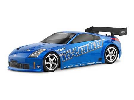 HPI17518 Nissan 350Z Greddy Twin Turbo Body, 200mm - Michael's RC