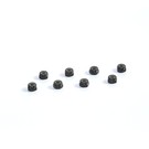 TUH1066  Black Aluminum 4mm Locknuts (8)
