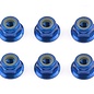 Team Associated ASC31551  FT Locknuts, M4 flanged, blue aluminum for TC7.2  B6.1  T6.1  SC6.1  F6