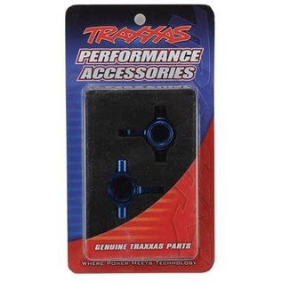 Traxxas TRA6837X  Blue Alu Steering Blocks (L&R) (2) Hoss Rustler Slash Stampede 4x4