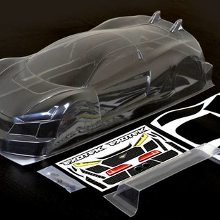 Exotek Racing EXO1863 R TEK 1/10 USGT Race Clear Lexan Body, w/ Wing  190mm