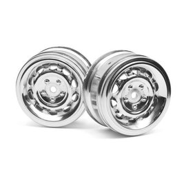 HPI HPI33472  Chrome Vintage Wheel, 26mm (0mm Offset) (2) VTA