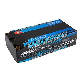Team Associated ASC27318  2S 7.6v 4200mAh HV Wolfpack Shorty LiPo 5mm Bullets